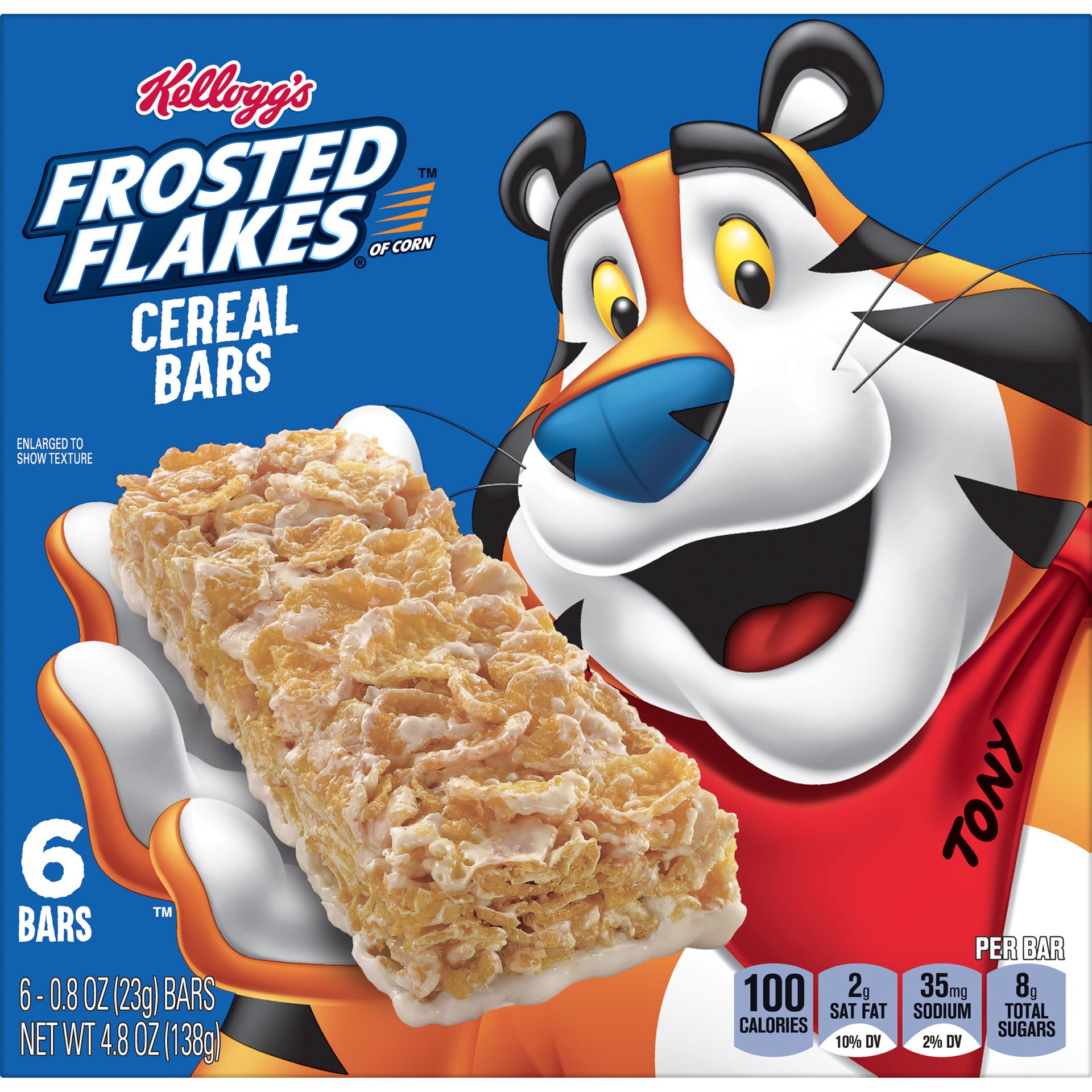 slide 4 of 5, Frosted Flakes Kellogg's Frosted Flakes Breakfast Cereal Bars, Original, 4.8 oz, 6 Count, 4.8 oz
