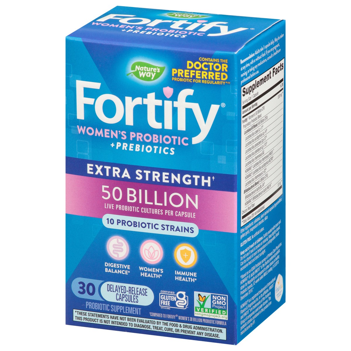 slide 7 of 10, Nature's Way Fortify Women's 50 Billion Daily Probiotic, 30 ct