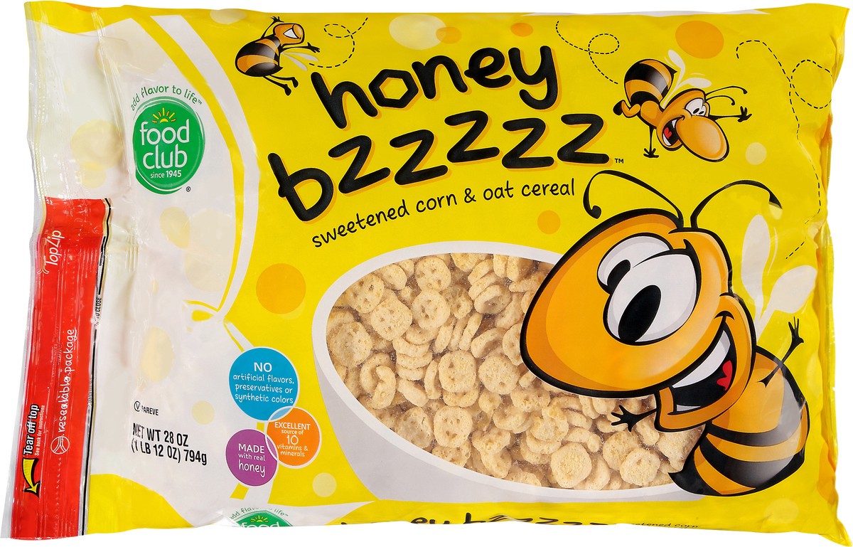 slide 1 of 14, Food Club Honey Bzzzzz Cereal 28 oz, 28 oz