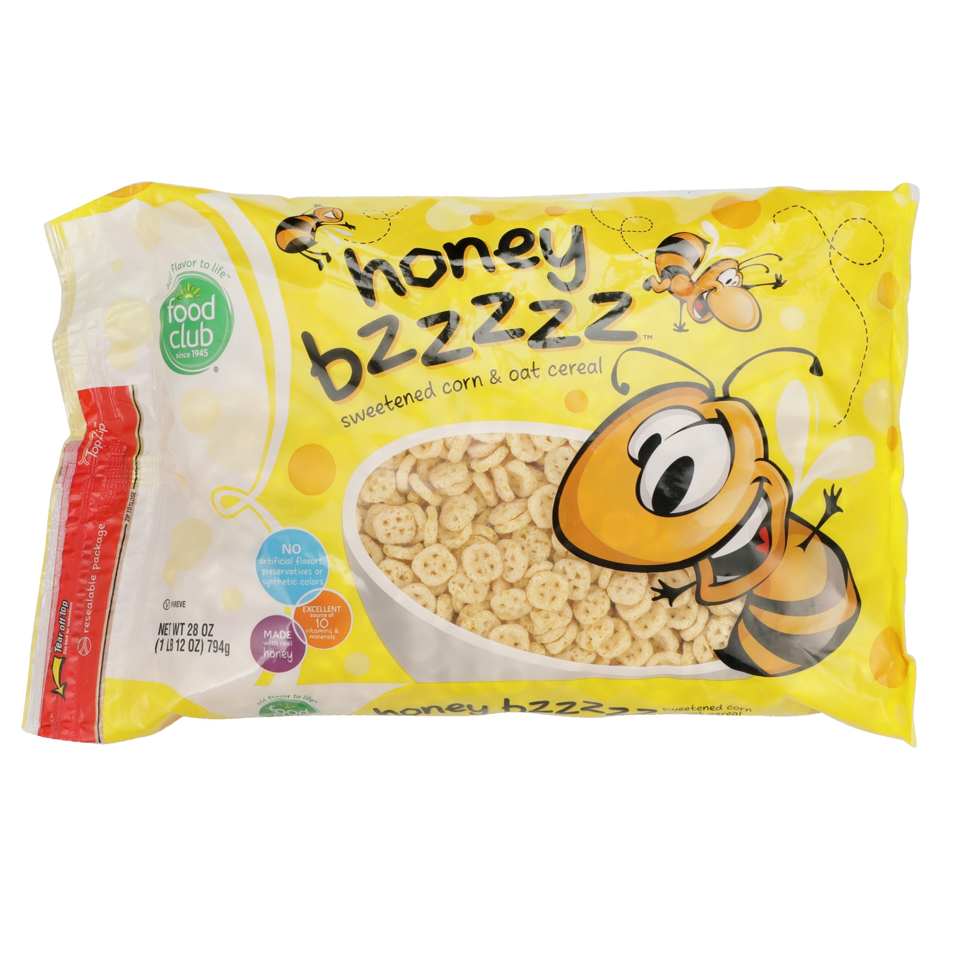 slide 1 of 6, Food Club Honey Bzzzzz Cereal, 28 oz