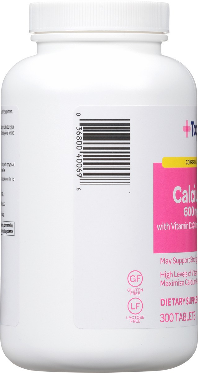 slide 6 of 14, TopCare Health 600 mg Calcium with Vitamin D3 300 Tablets, 300 ct