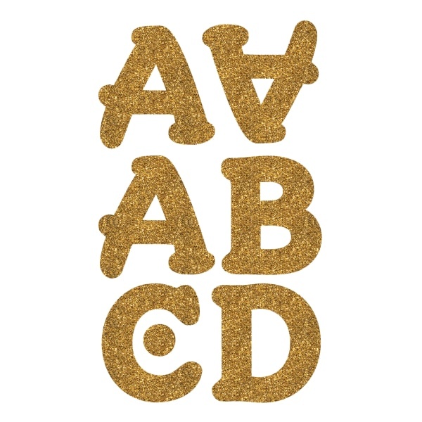 slide 3 of 4, Royal Brites Peel & Stick Project Letters, 2-1/2'', Gold Glitter, Set Of 100 Letters, 1 ct