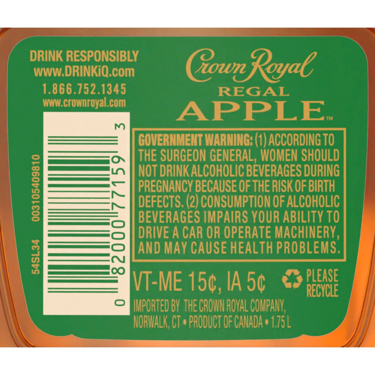 slide 43 of 88, Crown Royal Regal Apple Flavored Whisky, 1.75 L, 1.75 liter