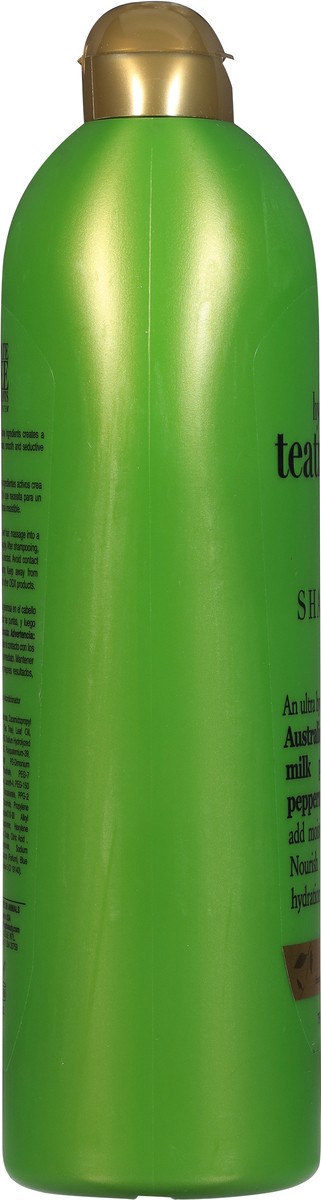 slide 7 of 9, OGX Hydrating + Tea Tree Mint Shampoo, Nourishing & Invigorating Scalp Shampoo with Tea Tree & Peppermint Oil & Milk Proteins, Paraben-Free, Sulfate-Free Surfactants, 25.4 Fl Oz, 750 ml