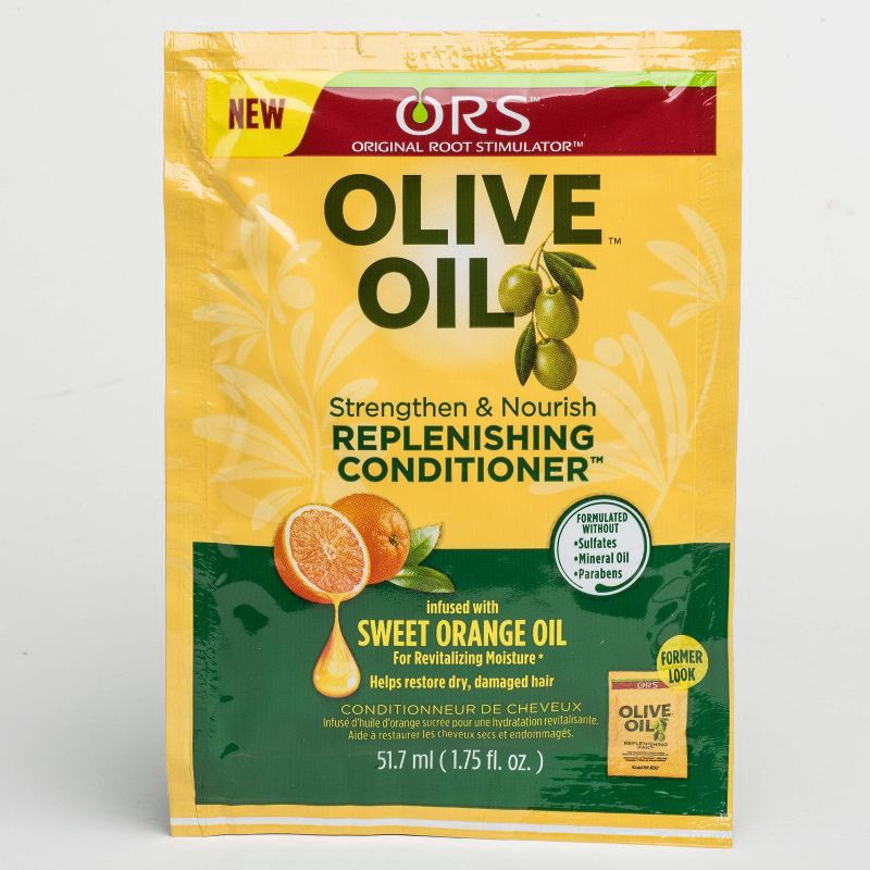 slide 3 of 5, ORS Olive Oil Strengthen & Nourish Replenishing Conditioner - 1.75 fl oz, 1.75 fl oz