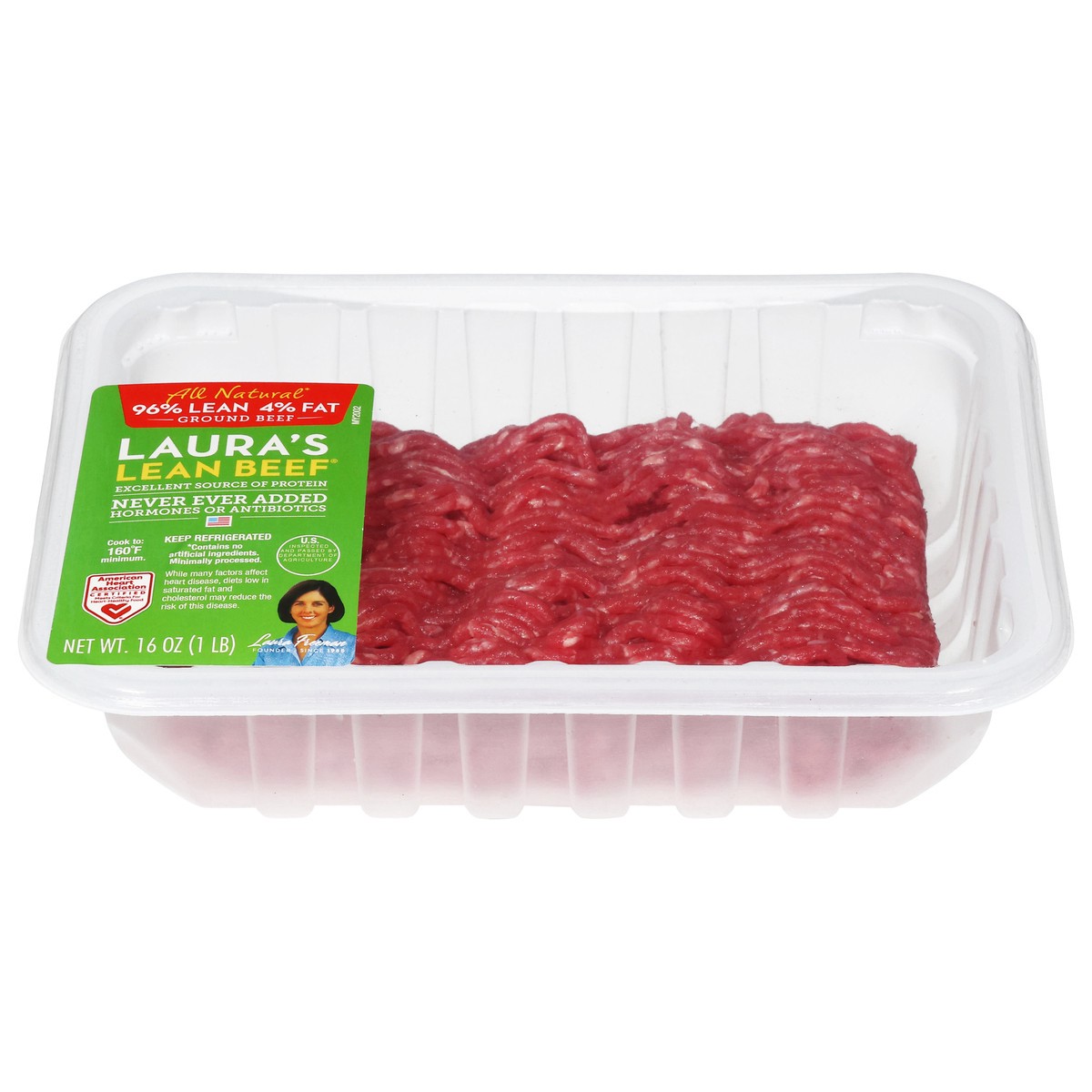 slide 1 of 13, Laura's Lean 96%/4% Ground Beef 16 oz, 16 oz