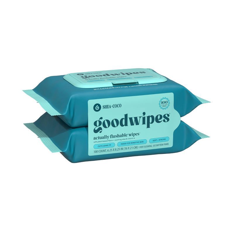 slide 3 of 8, Goodwipes® Shea-Coco™ Actually Flushable Wipes™, 100 ct