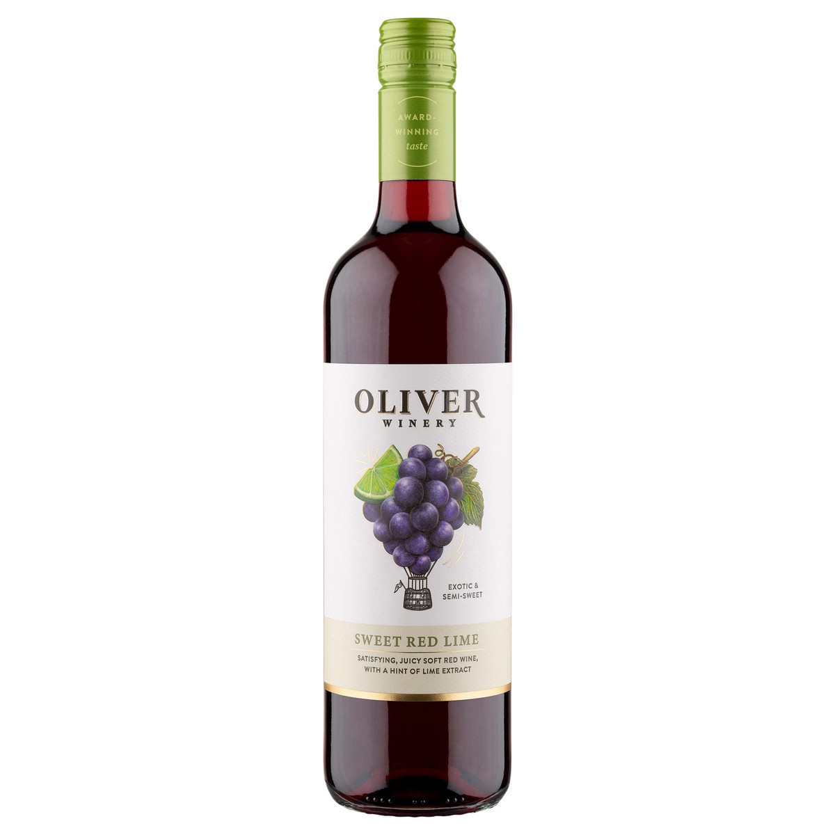 slide 1 of 5, Oliver Winery Sweet Red Lime Wine 750mL, 750 ml