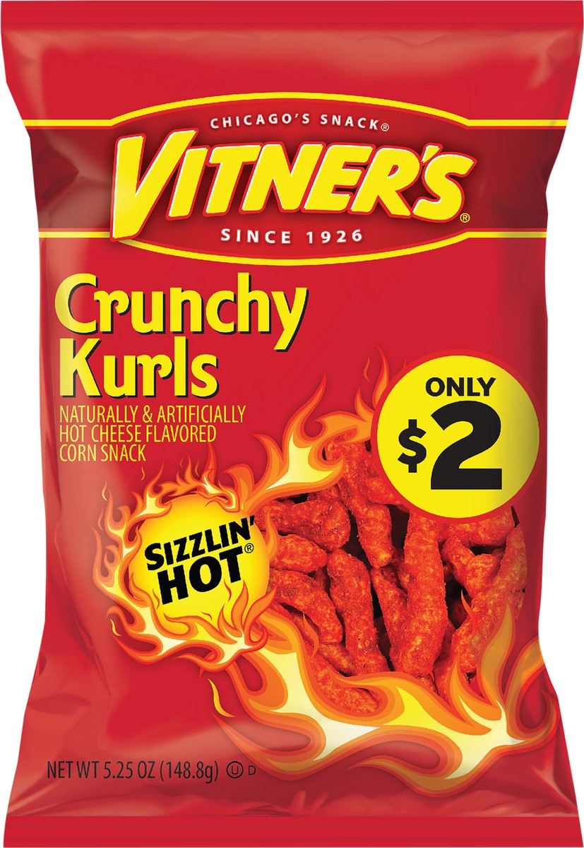 slide 5 of 7, Vitner's 5.25 oz Vitner's Sizzlin Hot Crunchy Kurl, 5.25 oz