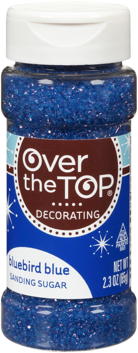 slide 8 of 15, Over The Top Bluebird Blue Sanding Sugar, 2.3 oz