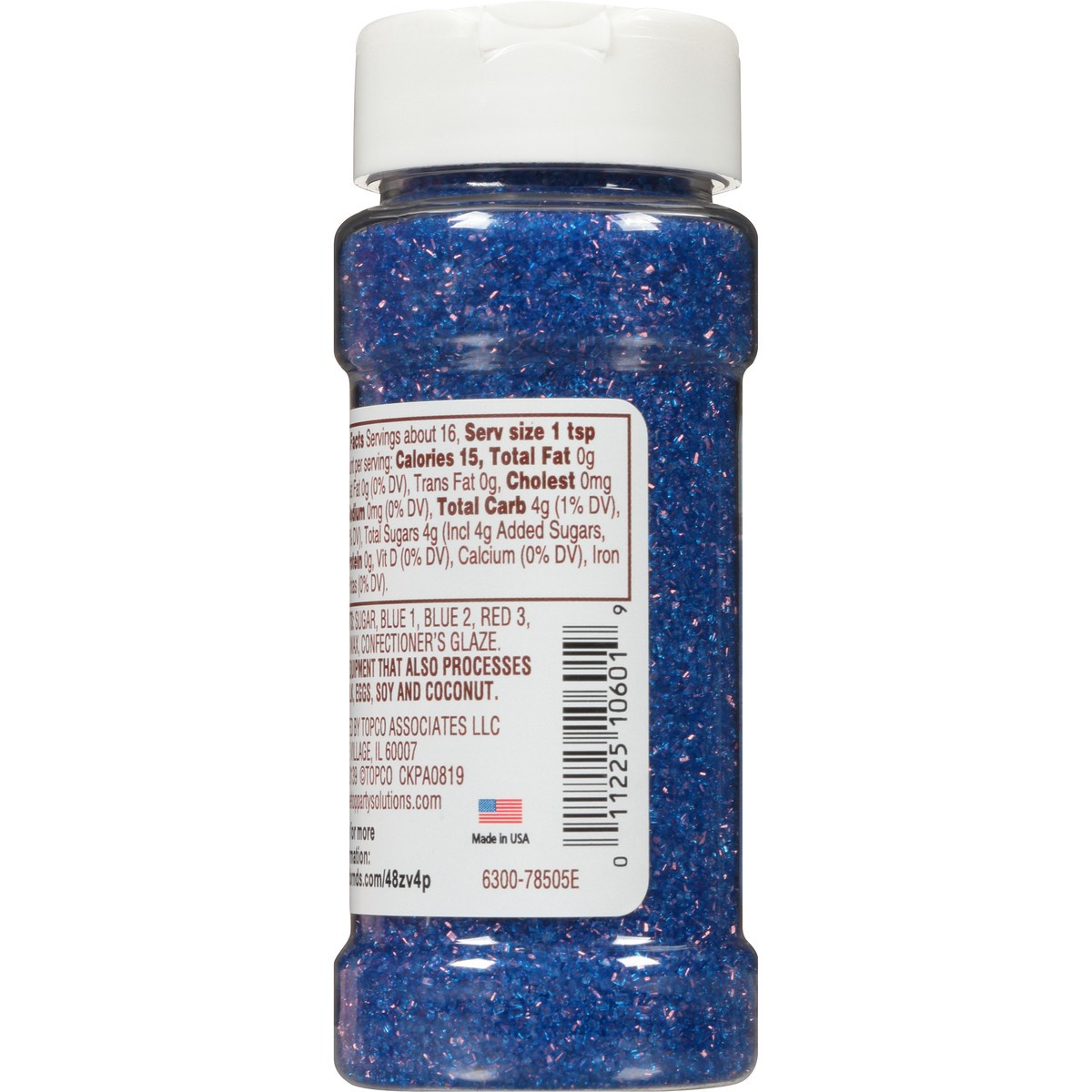 slide 9 of 15, Over The Top Bluebird Blue Sanding Sugar, 2.3 oz