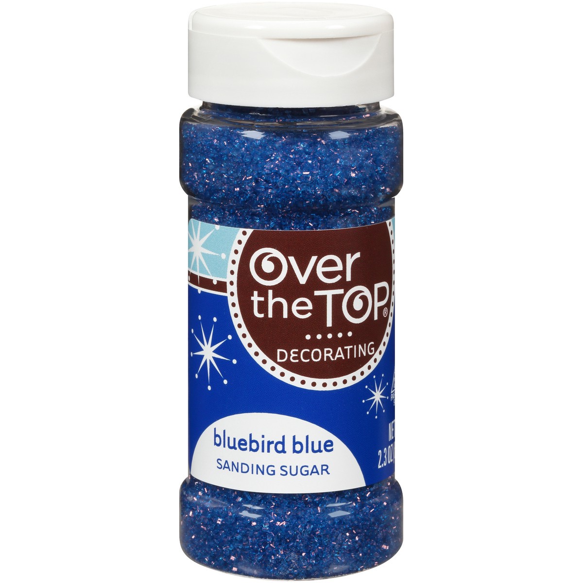slide 4 of 15, Over The Top Bluebird Blue Sanding Sugar, 2.3 oz