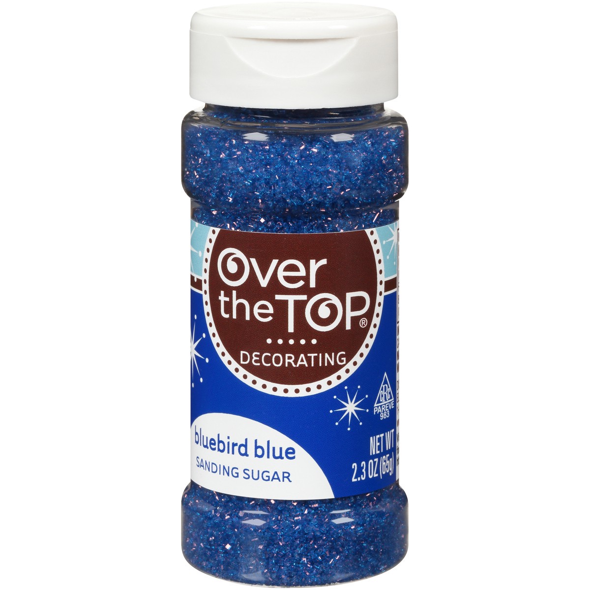 slide 1 of 15, Over The Top Bluebird Blue Sanding Sugar, 2.3 oz