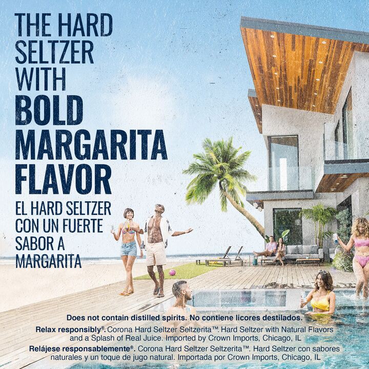 slide 3 of 6, Corona Hard Seltzer Seltzerita Gluten Free Classic Lime Spiked Sparkling Water, 24 fl oz Can, 6.0% ABV, 24 oz