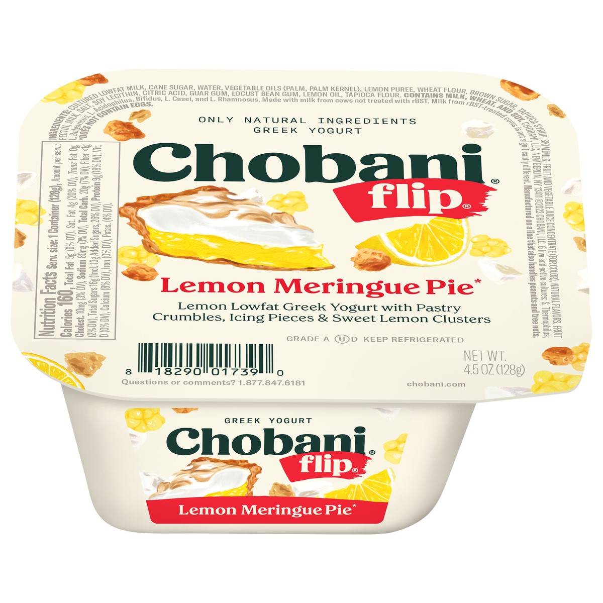 slide 1 of 13, Chobani Flip Low-Fat Lemon Meringue Pie Greek Yogurt 4.5oz, 4.5 oz