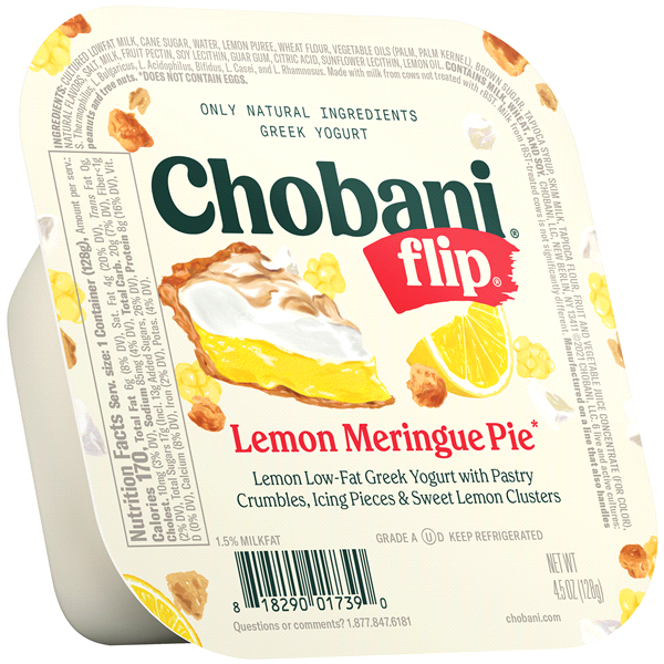 slide 12 of 13, Chobani Flip Low-Fat Lemon Meringue Pie Greek Yogurt 4.5oz, 4.5 oz