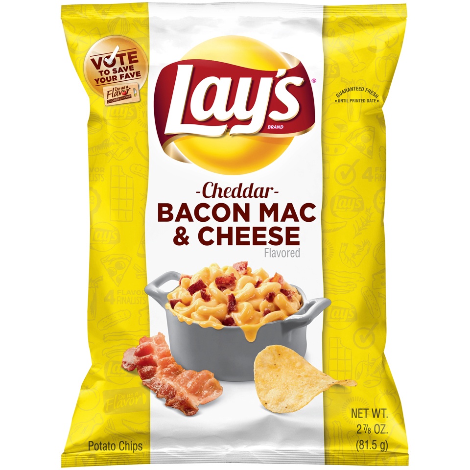 slide 1 of 3, Lay's Chips Cheddar Bacon Mac N Cheese, 2.88 oz