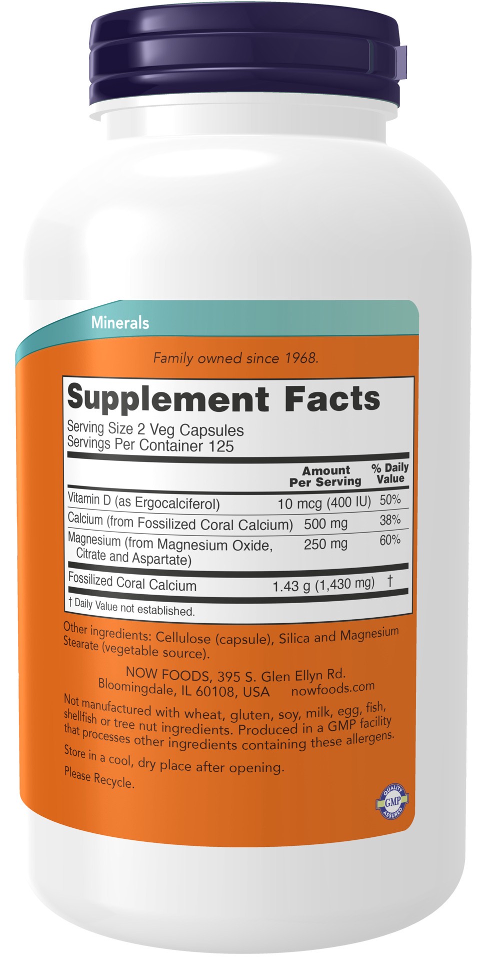 slide 3 of 4, NOW Coral Calcium Plus - 250 Capsules, 250 ct