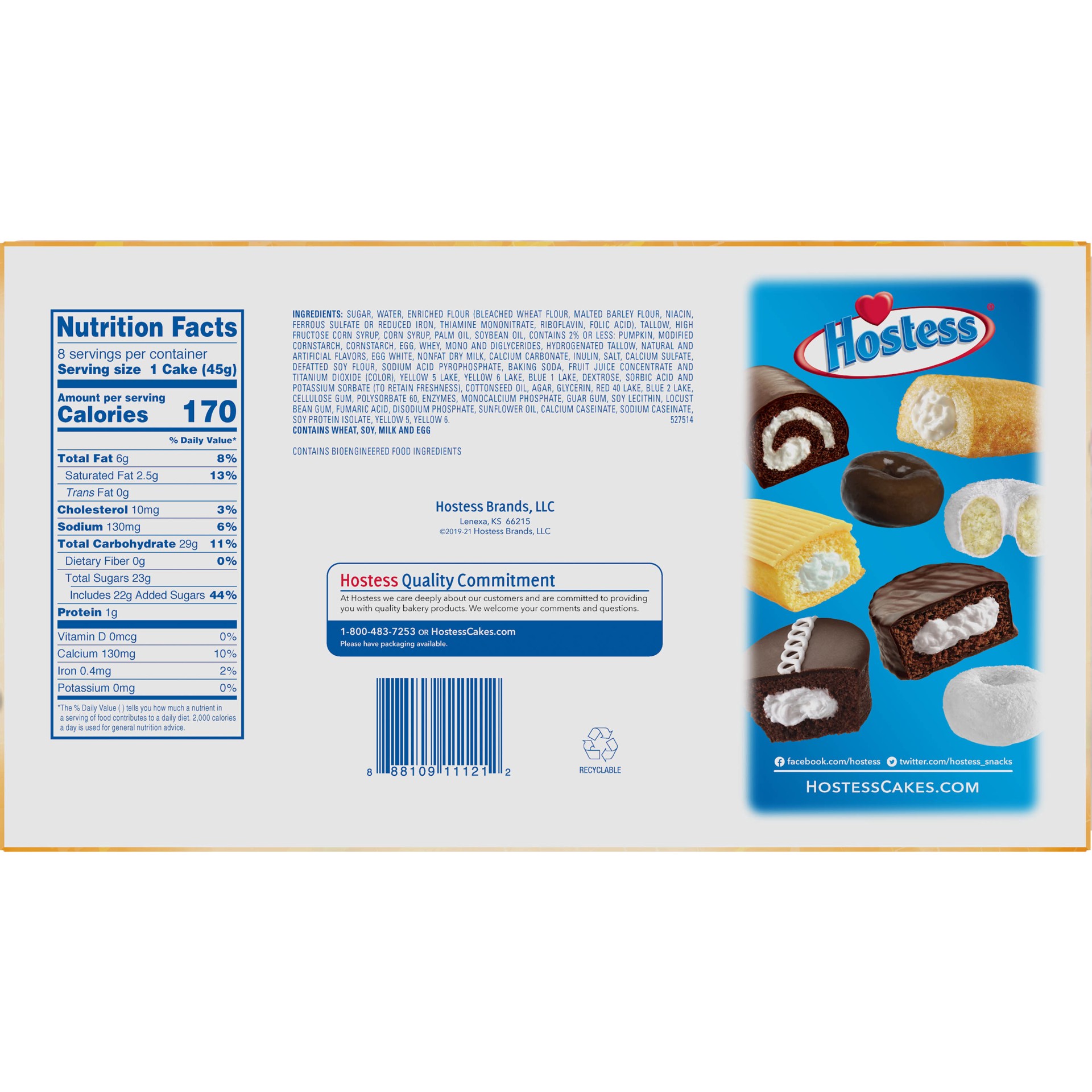 slide 5 of 5, HOSTESS Iced Pumpkin Flavored CupCakes, 8 Count, 12.7 oz, 12.7 oz