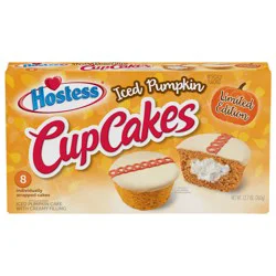 HOSTESS Iced Pumpkin Flavored CupCakes, 8 Count, 12.7 oz