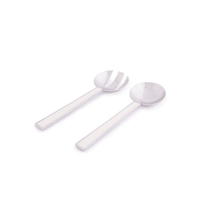 slide 1 of 1, Marigold Artisans Metal Salad Server Set - Ivory, 2 ct