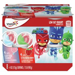 Yoplait Cotton Candy & Strawberry Low Fat Kids Yogurt, 8 Yogurt Cups