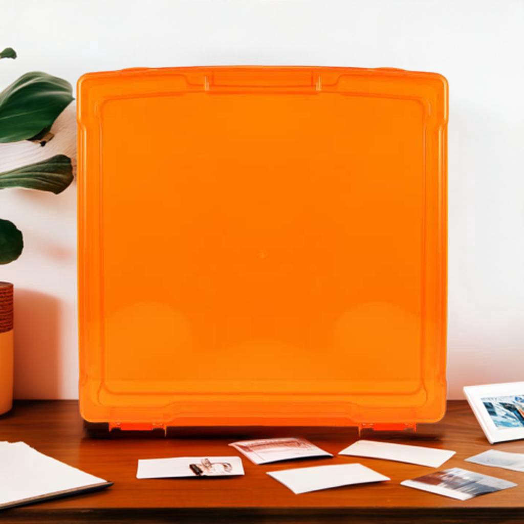 slide 4 of 4, 12" X 12" Orange Scrapbook Paper Case By Simply Tidy, 12 in x 12 in