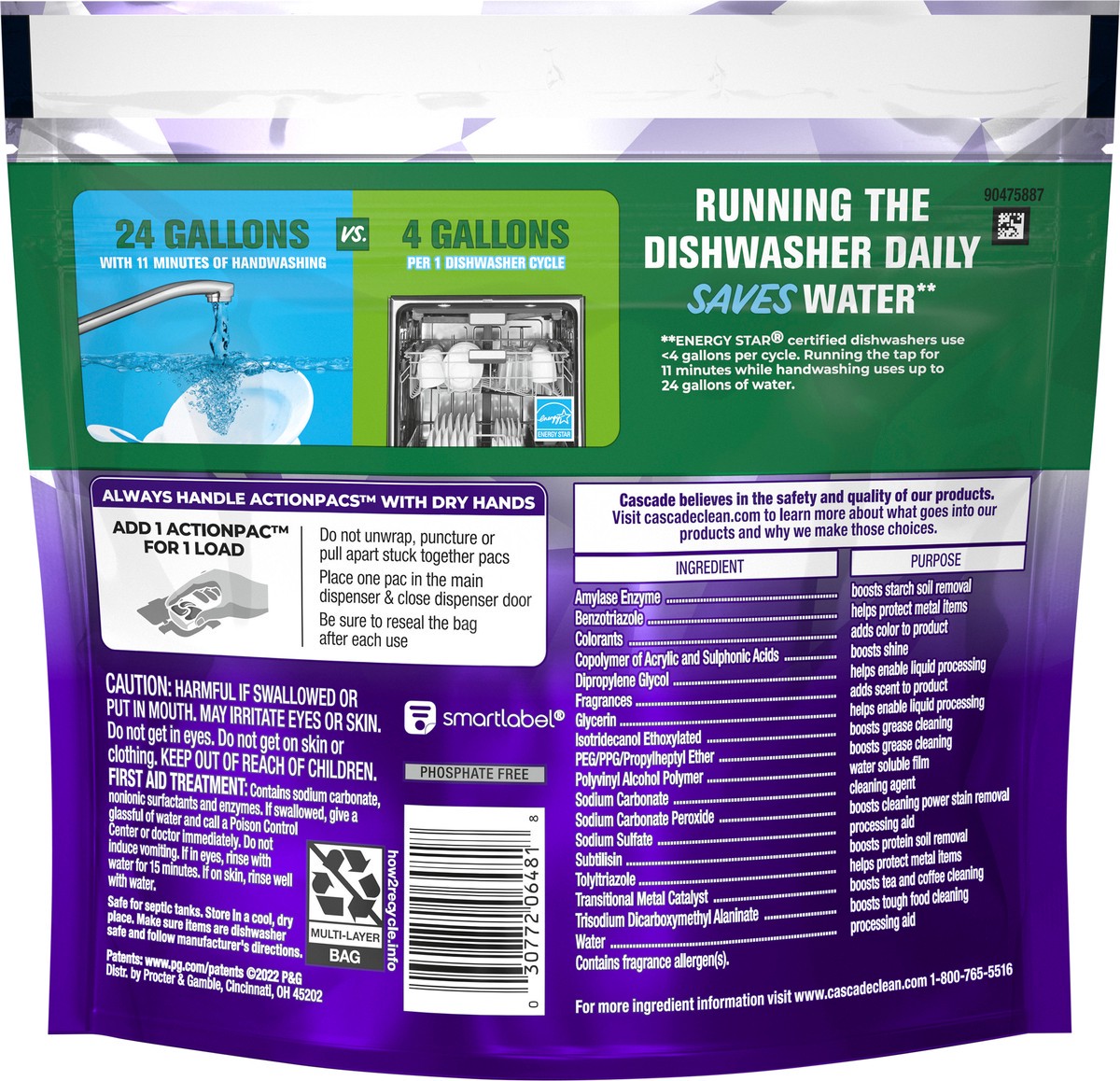 slide 2 of 3, Cascade Platinum Plus Dishwasher Pods, Dish Detergent ActionPacs, Fresh, 11 Count, 11 ct