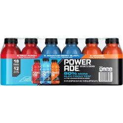 Powerade Variety Pack Electrolyte Sports Drink Bottles, 18 Pack, 12 fl oz