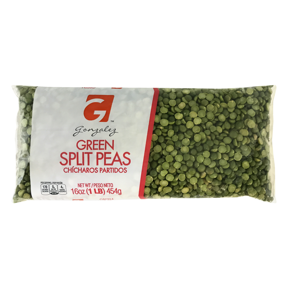 slide 1 of 1, Gonzalez Green Split Peas, 1 lb