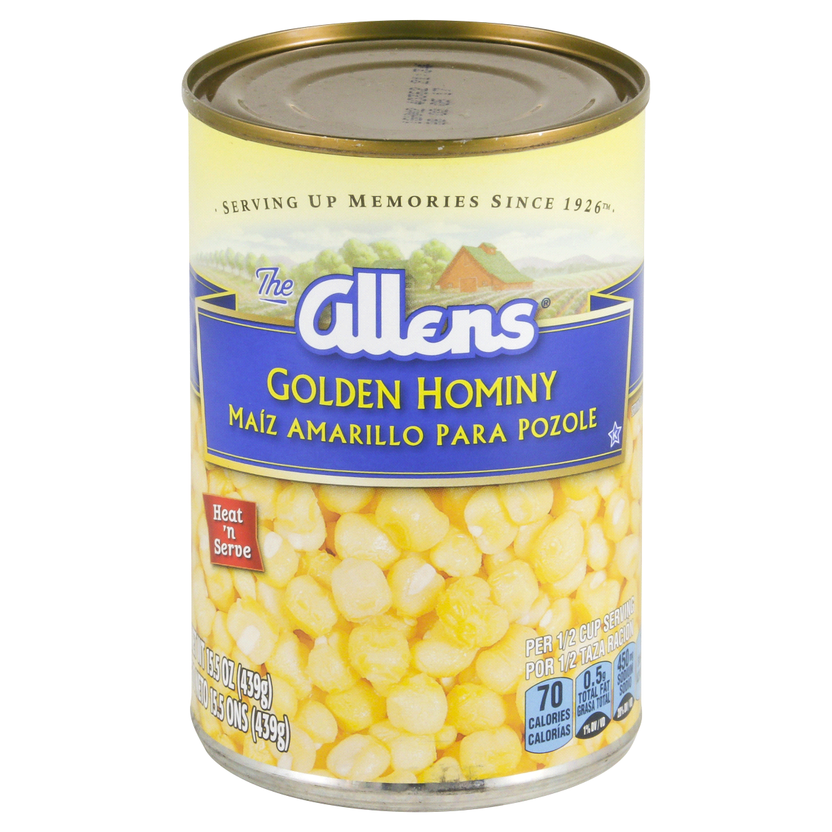 slide 1 of 4, Allen's Golden Hominy, 15.5 oz