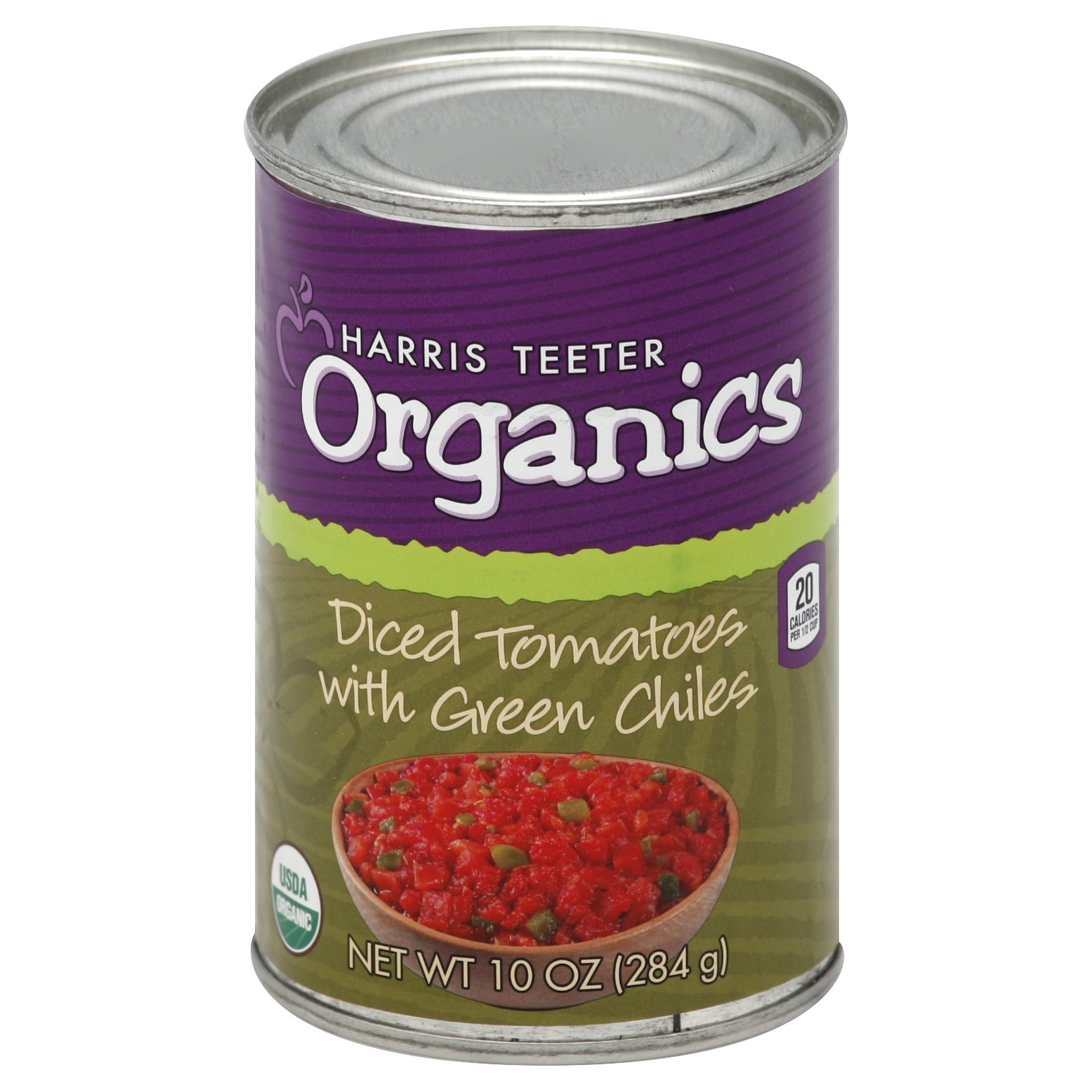 slide 1 of 1, HT Organics Diced Tomatoes with Green Chiles, 10 oz