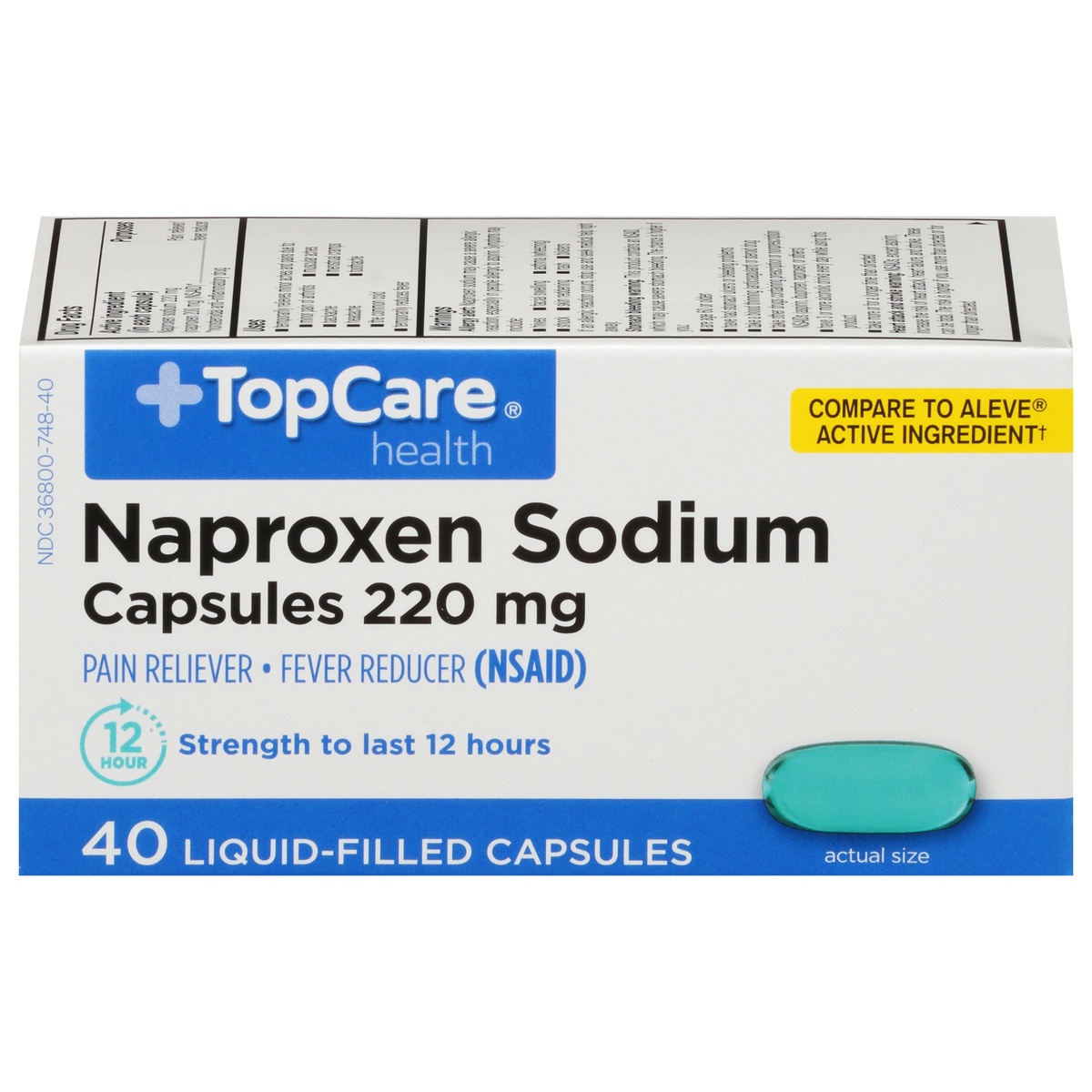 TopCare Naproxen Sodium Liquid Gels 40 ct Shipt