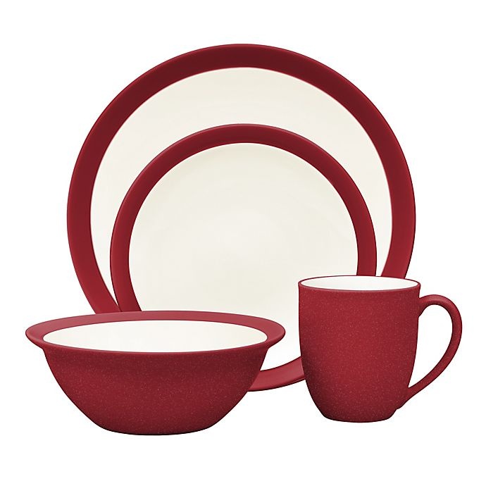 slide 1 of 2, Noritake Colorwave Curve Place Setting - Raspberry, 4 ct