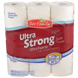 Our Family Ultra Strong Bath Tissue Mega Rolls