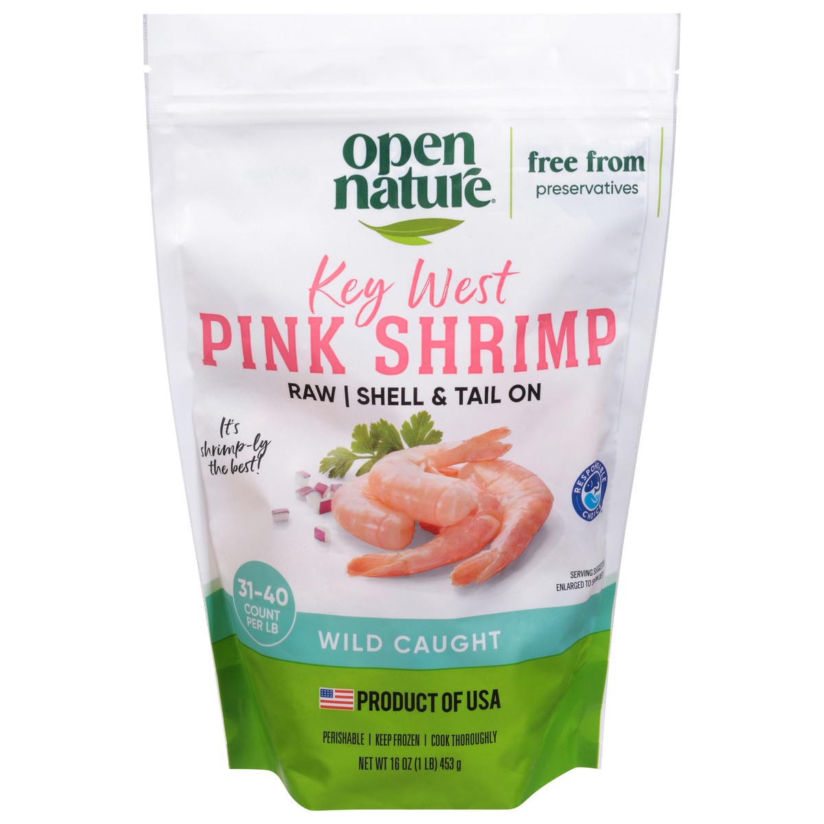 slide 11 of 14, Open Nature Shrimp Raw Wild Caught Shell On 31 To 40 Count - 16 Oz, 16 oz