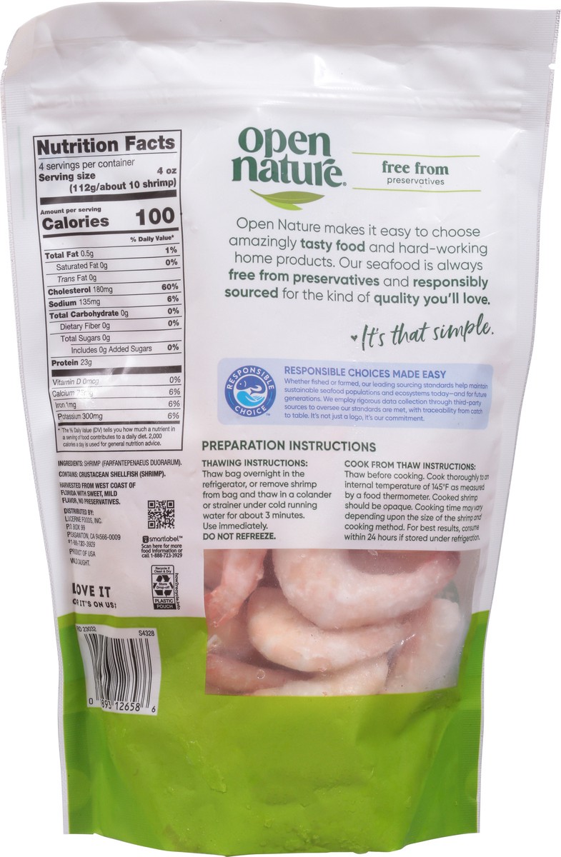 slide 8 of 14, Open Nature Shrimp Raw Wild Caught Shell On 31 To 40 Count - 16 Oz, 16 oz