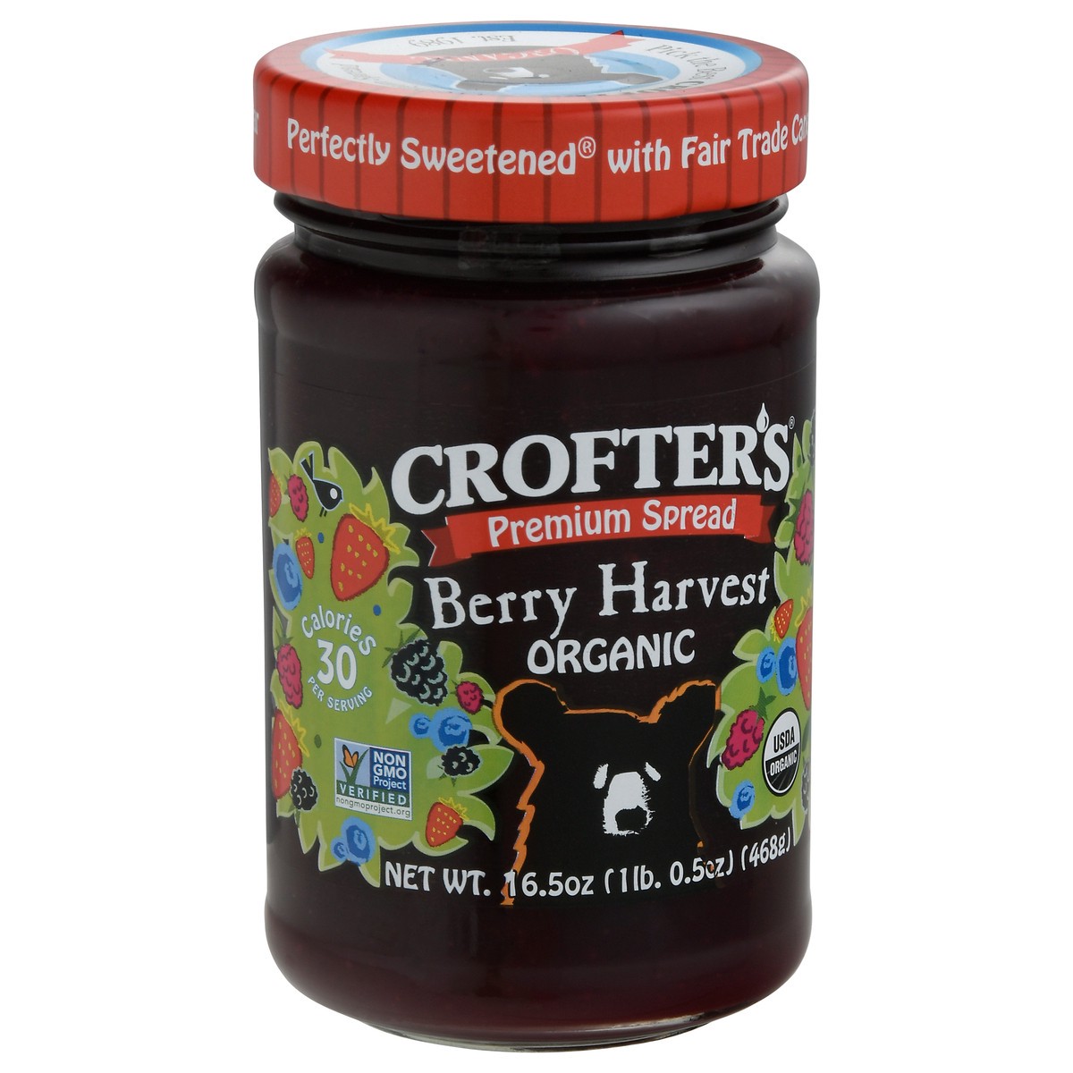 slide 3 of 9, Crofter's Organic Berry Harvest Premium Spread, 16.5 oz