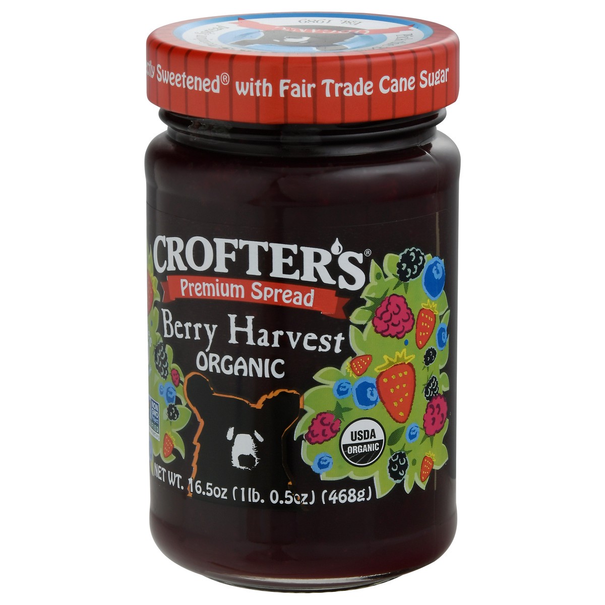 slide 4 of 9, Crofter's Organic Berry Harvest Premium Spread, 16.5 oz