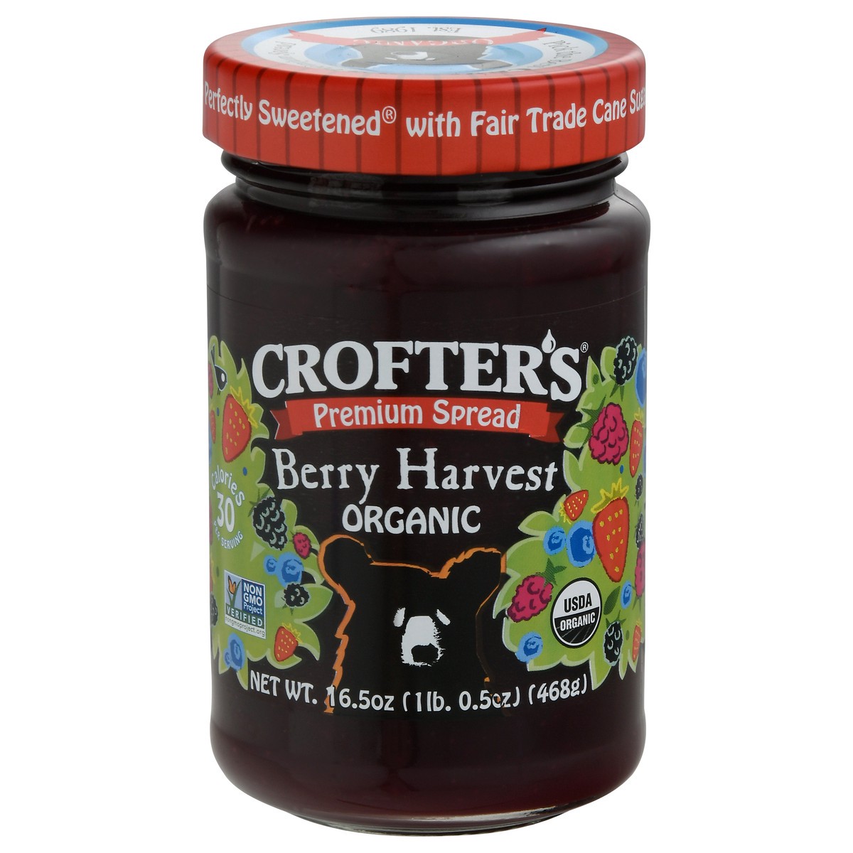 slide 1 of 9, Crofter's Organic Berry Harvest Premium Spread, 16.5 oz