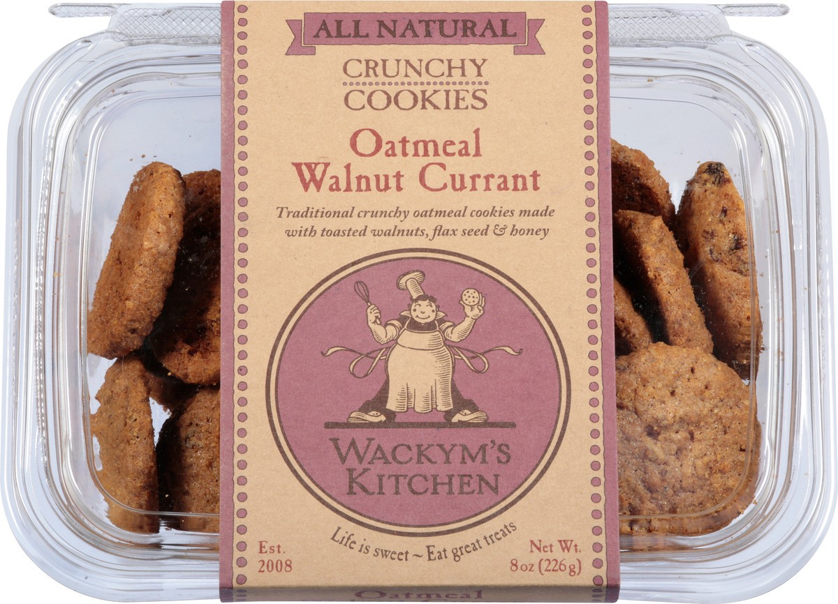 slide 6 of 11, Wackym's Kitchen Crunchy All Natural Oatmeal Walnut Currant Cookies 8 oz,