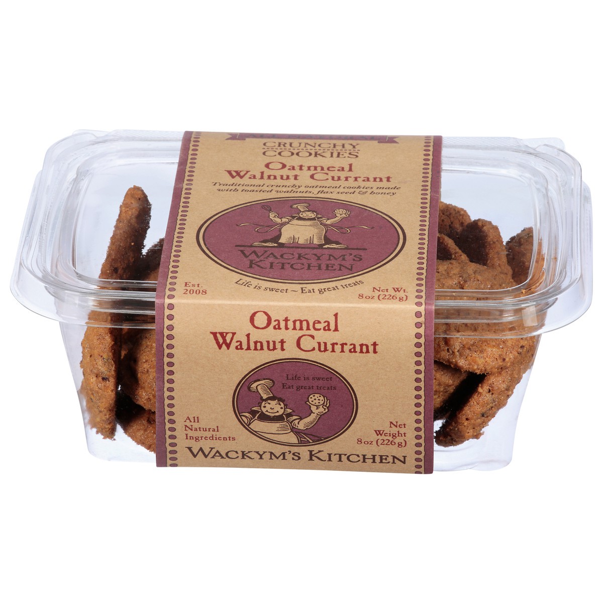 slide 11 of 11, Wackym's Kitchen Crunchy All Natural Oatmeal Walnut Currant Cookies 8 oz,