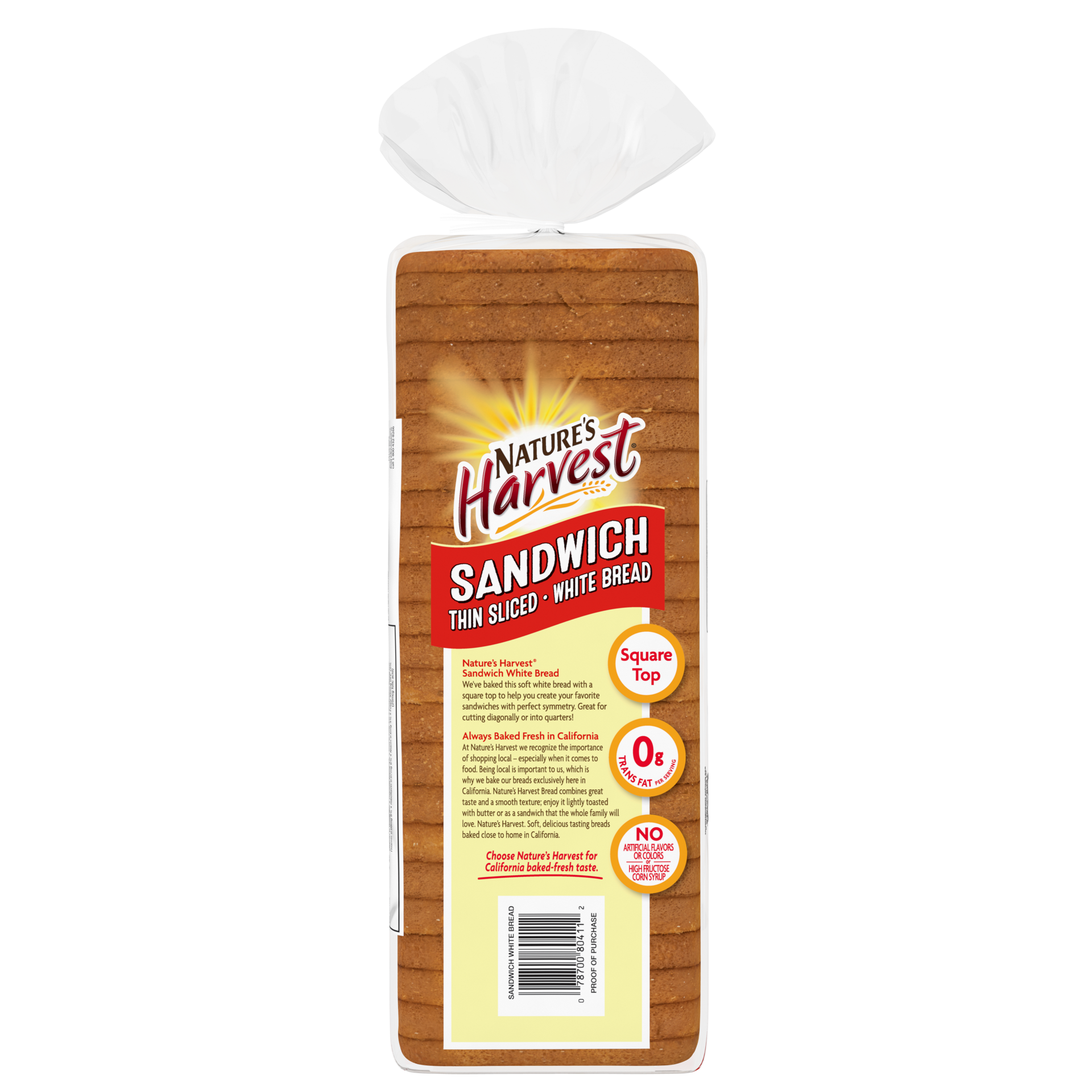 slide 5 of 5, Nature's Harvest Plain Thin Sliced Bread, 20 oz, 24 oz