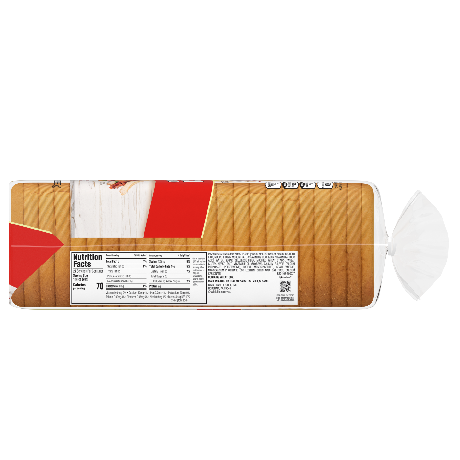 slide 4 of 5, Nature's Harvest Plain Thin Sliced Bread, 20 oz, 24 oz