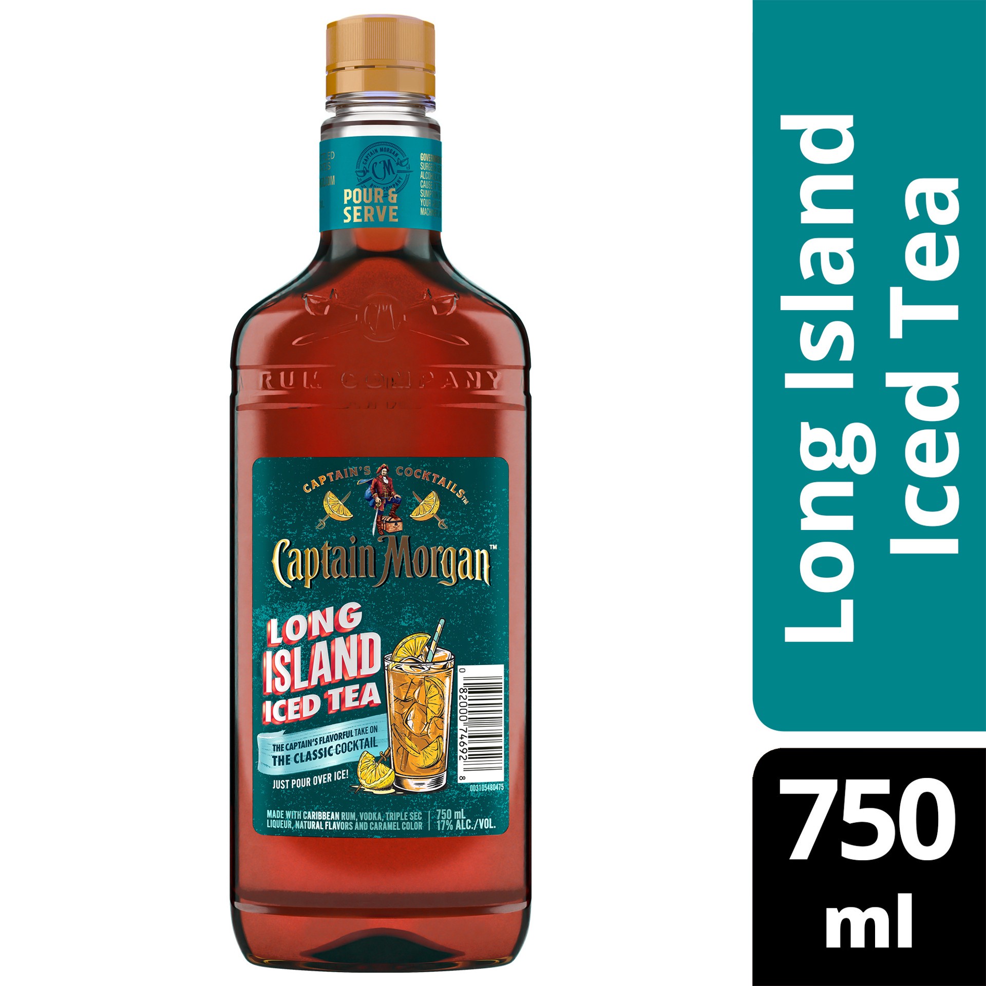 slide 2 of 4, Captain Morgan Long Island Iced Tea, 750 mL PET Bottle, 750 ml