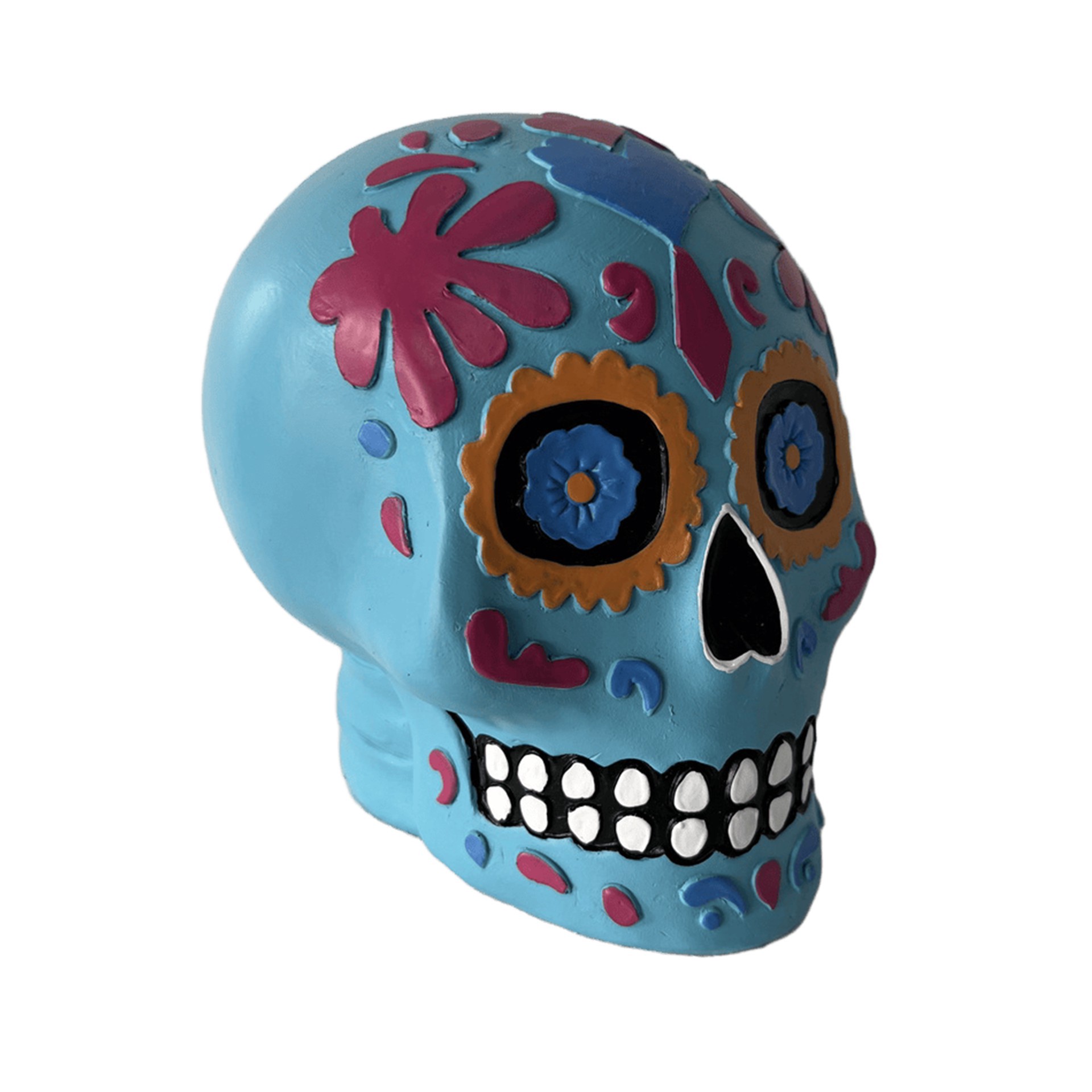 slide 3 of 3, 6" Blue Sugar Skull Tabletop Decor By Ashland, 6 in