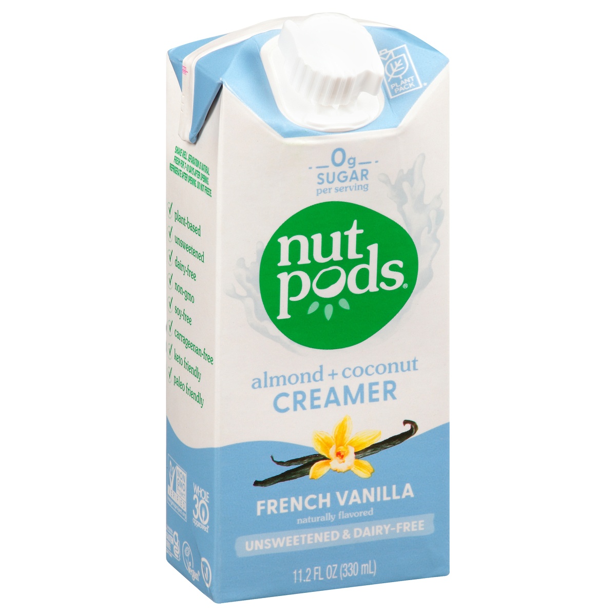 slide 10 of 10, nutpods Unsweetened French Vanilla Non-Dairy Creamer, 11.2 oz