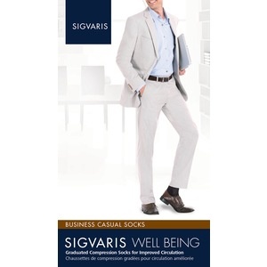 slide 1 of 1, Sigvaris Men's Busine Casual 189 Calf Mild Compreion Size B Black, 1 ct