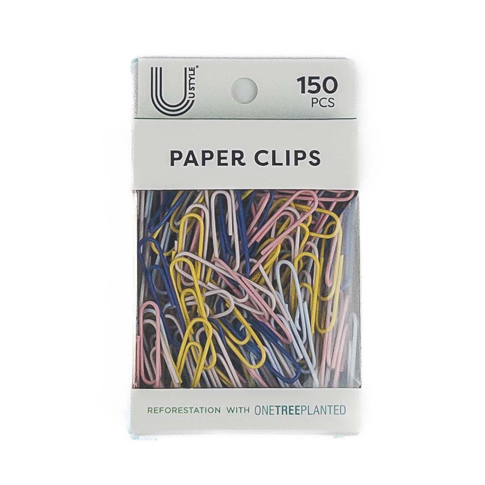 slide 1 of 1, U Style Medium Paper Clips - Assorted Colors, 150 ct