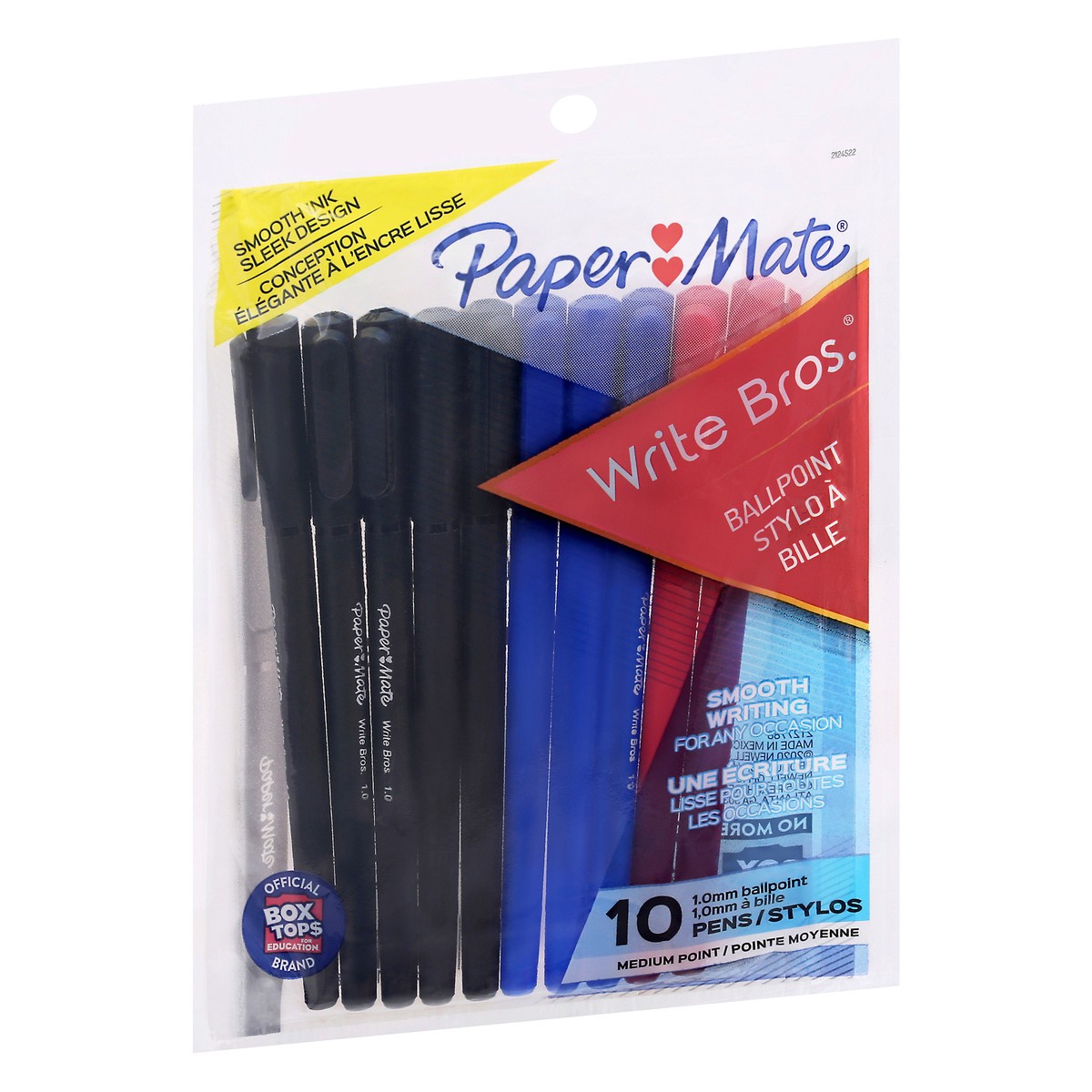 slide 4 of 9, Paper Mate Write Bros. Medium Point Ballpoint Pen 10 ea Bag, 10 ct